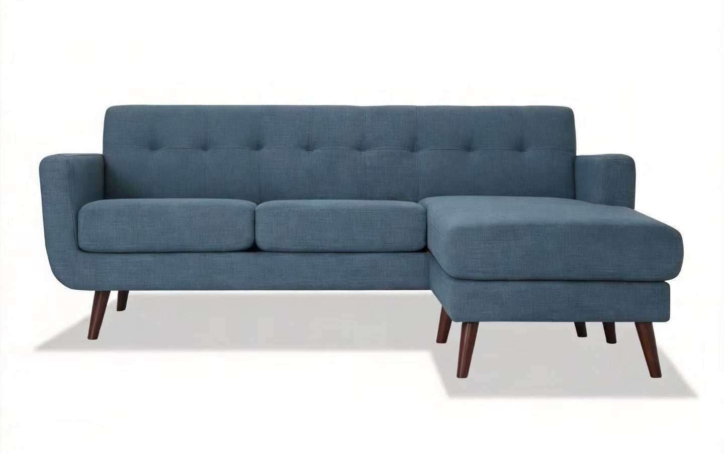 86" Mid Century Modern Sectional Sofa with Reversible Chaise – Multi-Color Options - with Teal Sectional Sofa | Sold by Uncle Wiener's Wholesale