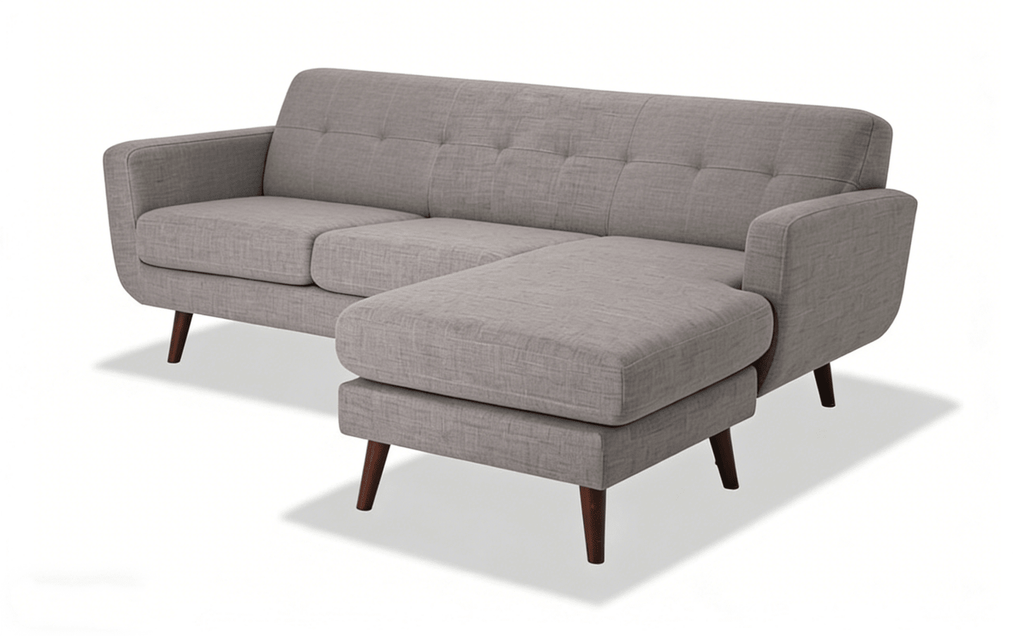 86" Mid Century Modern Sectional Sofa with Reversible Chaise – Multi-Color Options - with Gray Sectional Sofa | Sold by Uncle Wiener's Wholesale