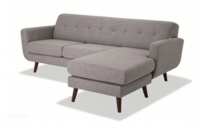 86" Mid Century Modern Sectional Sofa with Reversible Chaise – Multi-Color Options - with Gray Sectional Sofa | Sold by Uncle Wiener's Wholesale
