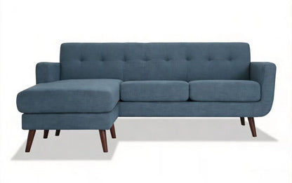 86" Mid Century Modern Sectional Sofa with Reversible Chaise – Multi-Color Options - with Teal Sectional Sofa | Sold by Uncle Wiener's Wholesale