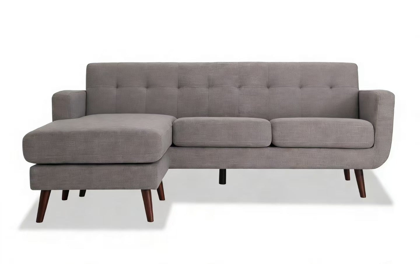 86" Mid Century Modern Sectional Sofa with Reversible Chaise – Multi-Color Options - with Gray Sectional Sofa | Sold by Uncle Wiener's Wholesale
