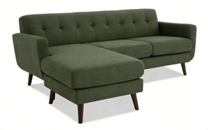 86" Mid Century Modern Sectional Sofa with Reversible Chaise – Multi-Color Options