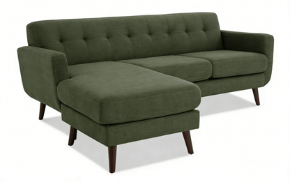86" Mid Century Modern Sectional Sofa with Reversible Chaise – Multi-Color Options - with Gray Sectional Sofa | Sold by Uncle Wiener's Wholesale