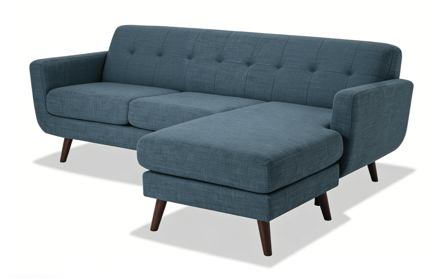86" Mid Century Modern Sectional Sofa with Reversible Chaise – Multi-Color Options - with Teal Sectional Sofa | Sold by Uncle Wiener's Wholesale