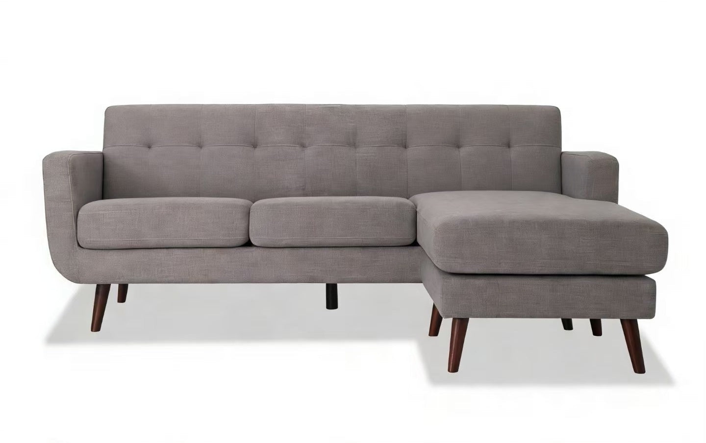 86" Mid Century Modern Sectional Sofa with Reversible Chaise – Multi-Color Options - with Gray Sectional Sofa | Sold by Uncle Wiener's Wholesale