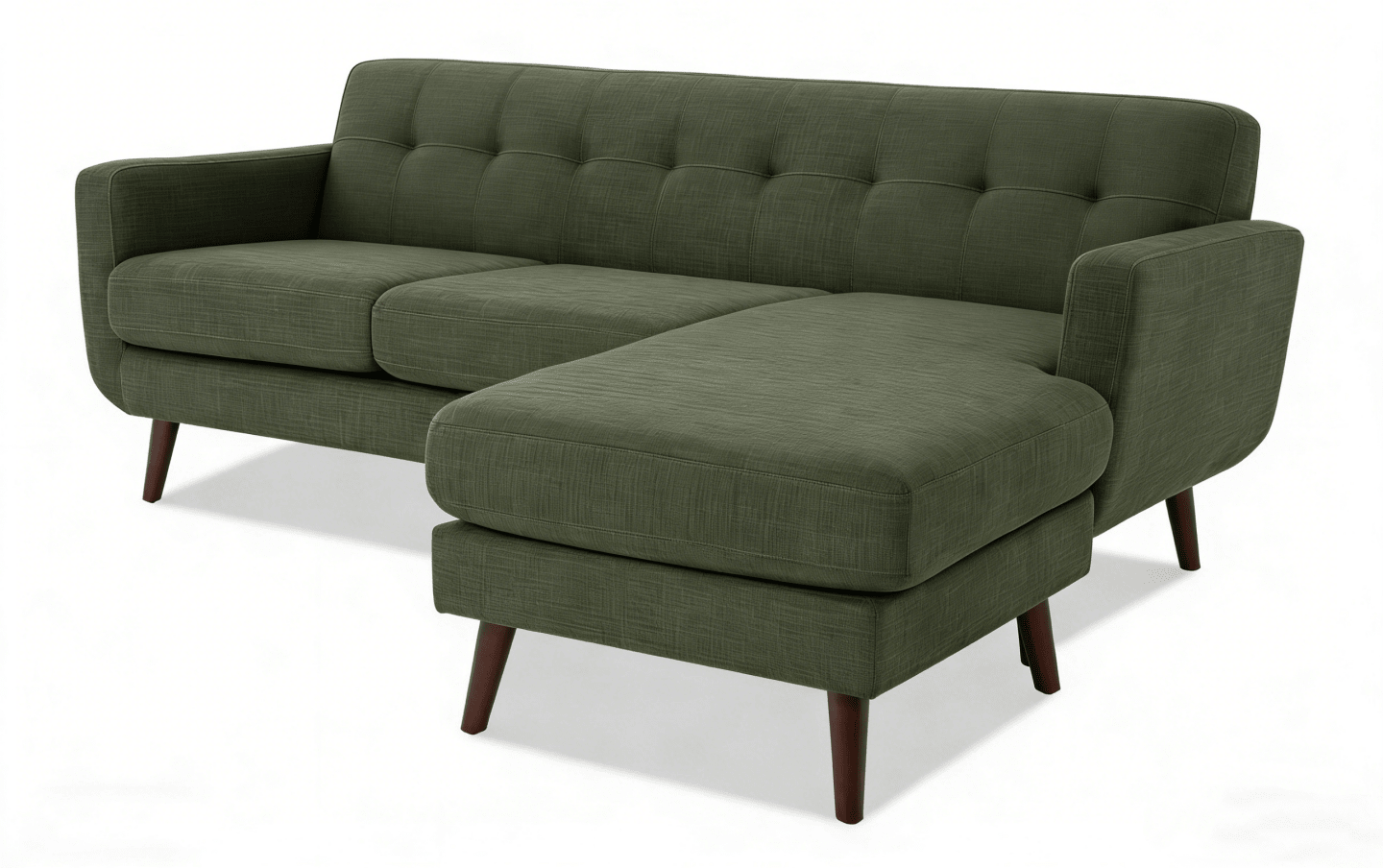 86" Mid Century Modern Sectional Sofa with Reversible Chaise – Multi-Color Options - with Avocado Sectional Sofa | Sold by Uncle Wiener's Wholesale