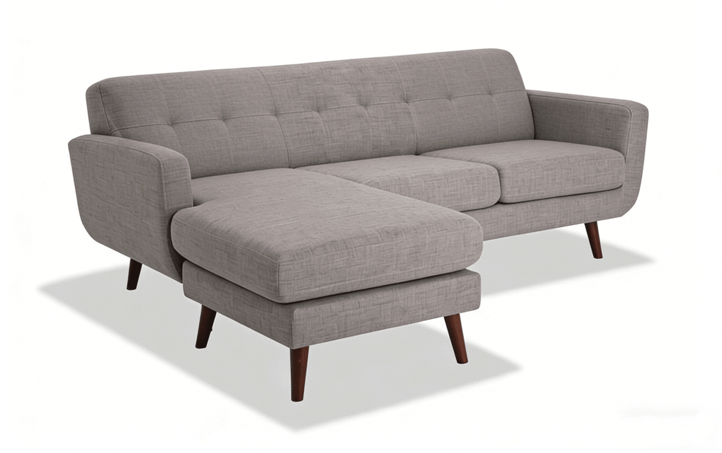86" Mid Century Modern Sectional Sofa with Reversible Chaise – Multi-Color Options - with Gray Sectional Sofa | Sold by Uncle Wiener's Wholesale