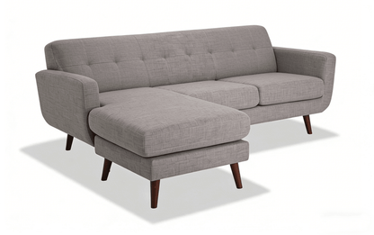 86" Mid Century Modern Sectional Sofa with Reversible Chaise – Multi-Color Options - with Gray Sectional Sofa | Sold by Uncle Wiener's Wholesale