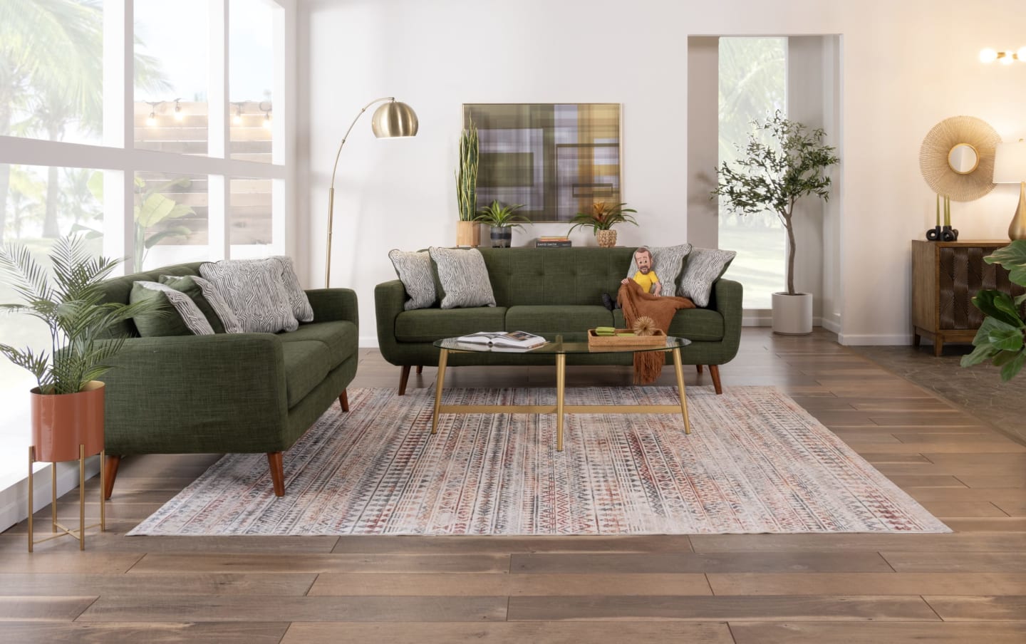 86" Mid Century Modern Sofa Couch Upholstered 3 Seater Living Room Couch Multi Color Options BOBT86GRY - with Avocado | Sold by Uncle Wiener's Wholesale