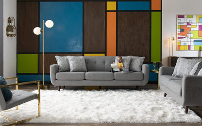 86" Mid Century Modern Sofa Couch Upholstered 3 Seater Living Room Couch Multi Color Options BOBT86GRY - with Avocado | Sold by Uncle Wiener's Wholesale