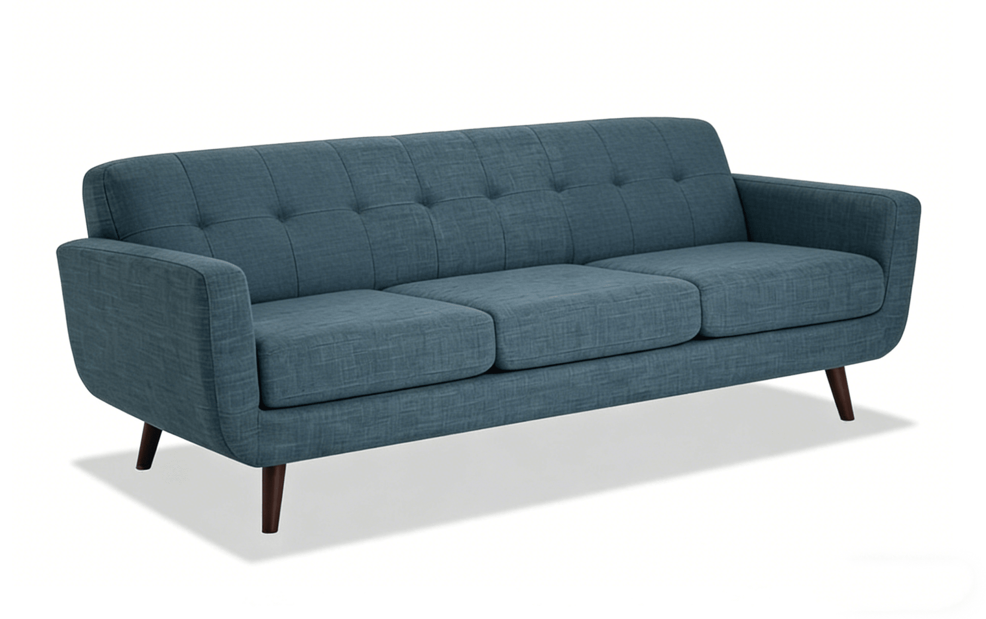 86" Mid Century Modern Sofa Couch Upholstered 3 Seater Living Room Couch Multi Color Options BOBT86GRY - with Teal | Sold by Uncle Wiener's Wholesale