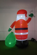8FT Inflatable LED Christmas Santa Claus – Outdoor Holiday Decoration 618512 - with | Sold by Uncle Wiener's Wholesale