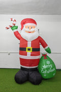 8FT Inflatable LED Christmas Santa Claus – Outdoor Holiday Decoration 618512 - with | Sold by Uncle Wiener's Wholesale