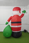8FT Inflatable LED Christmas Santa Claus – Outdoor Holiday Decoration 618512 - with | Sold by Uncle Wiener's Wholesale
