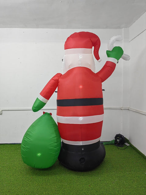 8FT Inflatable LED Christmas Santa Claus – Outdoor Holiday Decoration 618512 - with | Sold by Uncle Wiener's Wholesale