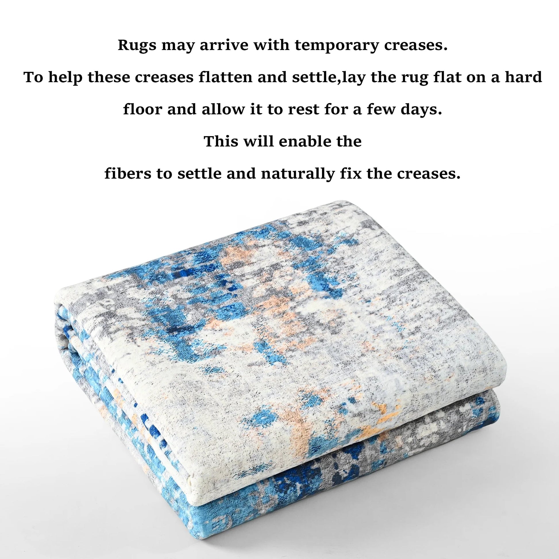 8x10 Modern Abstract Washable Area Rug Blue – Large Non Slip Living Room Rug RUG8BL - with | Sold by Uncle Wiener's Wholesale