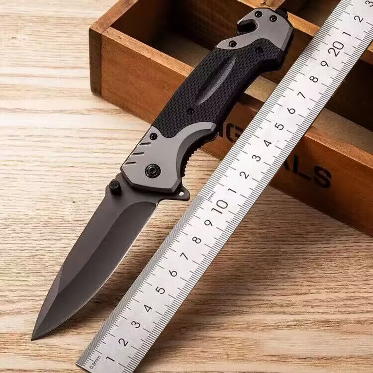9" Folding Stainless Steel Tactical Military Style Knife with Locking Blade – 250325 - with | Sold by Uncle Wiener's Wholesale