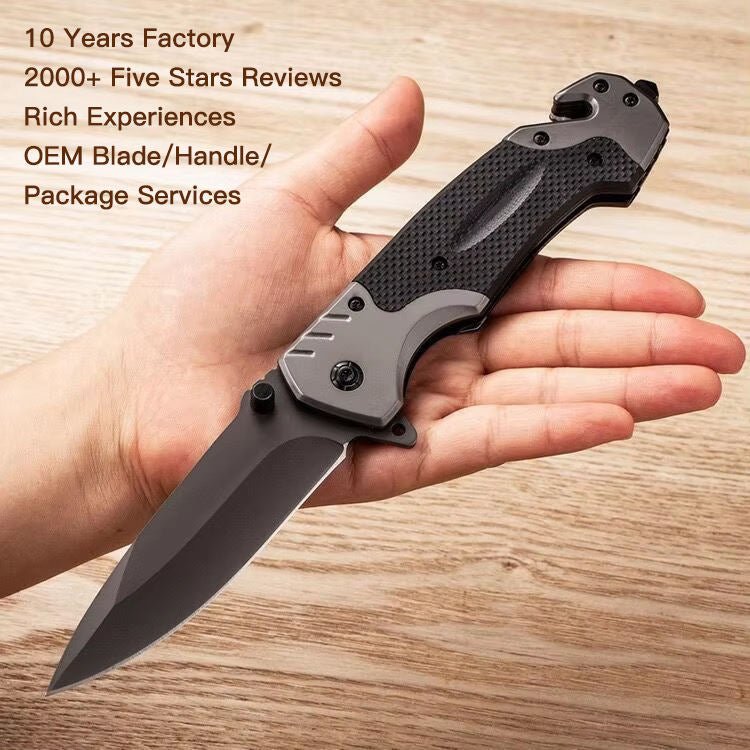 9" Folding Stainless Steel Tactical Military Style Knife with Locking Blade – 250325 - with | Sold by Uncle Wiener's Wholesale