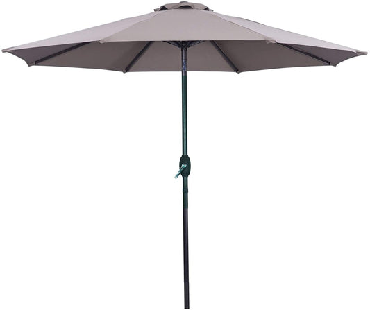 9 FT Patio Outdoor Umbrella – Sunshade for Deck, Garden & Backyard - with Gray | Sold by Uncle Wiener's Wholesale