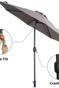 9 FT Patio Outdoor Umbrella – Sunshade for Deck, Garden & Backyard - with Gray | Sold by Uncle Wiener's Wholesale