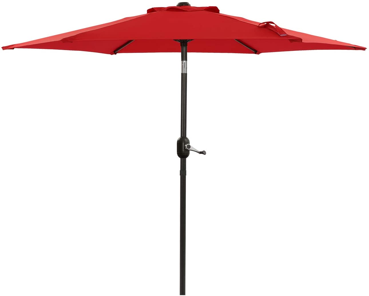 9 FT Patio Outdoor Umbrella with Crank & Tilt – Red or Gray AMMU27 Series - with Red | Sold by Uncle Wiener's Wholesale