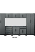 9 - Piece Garage Workbench & Cabinet Set – Heavy - Duty Modular Tool Storage System - with Gray 1189GS | Sold by Uncle Wiener's Wholesale