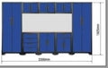 9 - Piece Garage Workbench & Cabinet Set – Heavy - Duty Modular Tool Storage System - with Blue 1189BS | Sold by Uncle Wiener's Wholesale