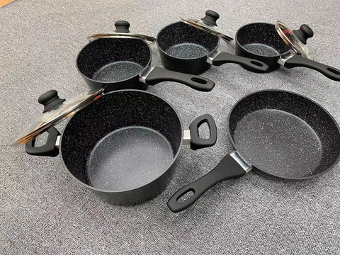 9 - Piece Non - Stick Cookware Set – Durable Precision Aluminum K0027 - with | Sold by Uncle Wiener's Wholesale