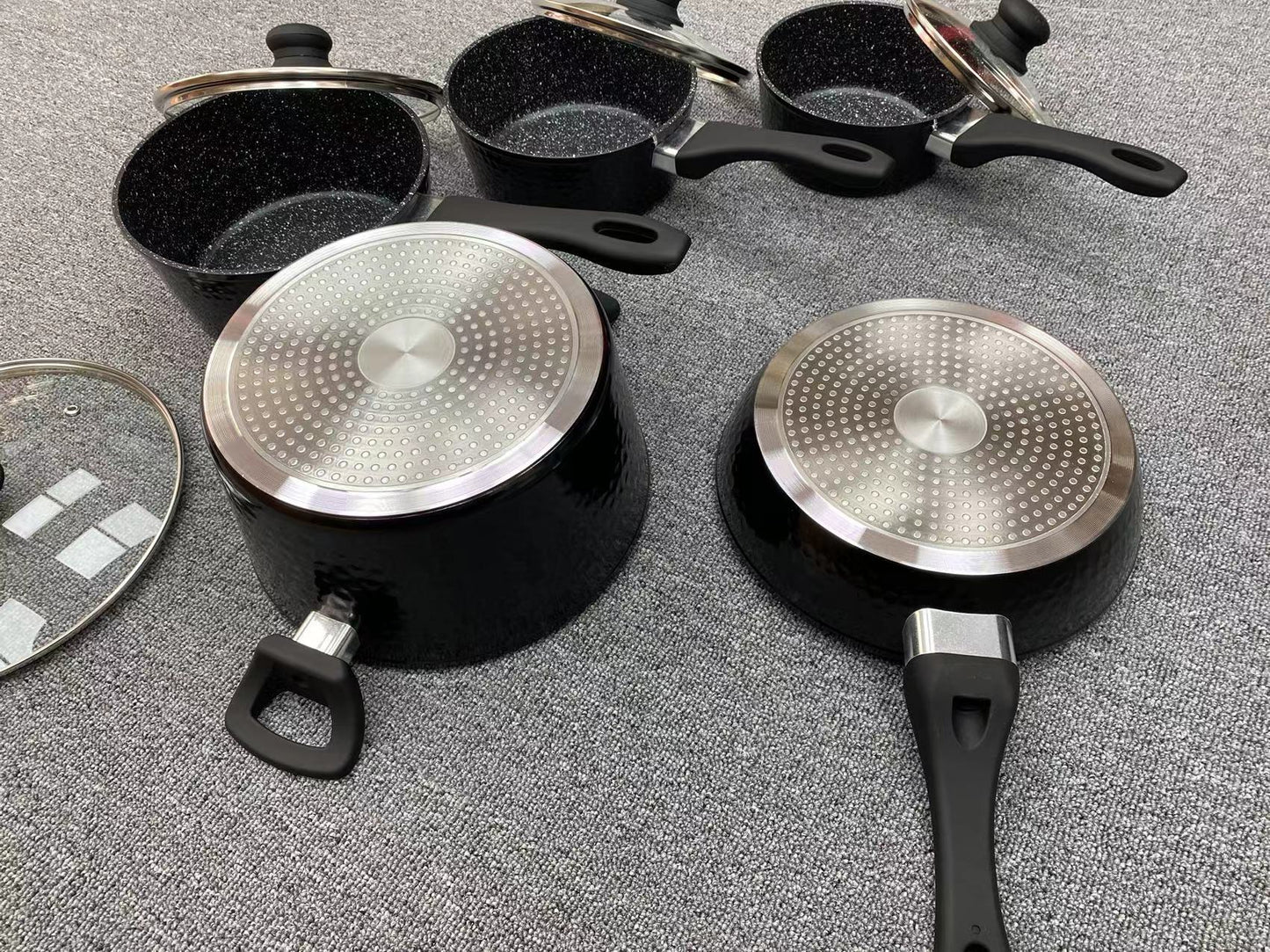 9 - Piece Non - Stick Cookware Set – Durable Precision Aluminum K0027 - with | Sold by Uncle Wiener's Wholesale