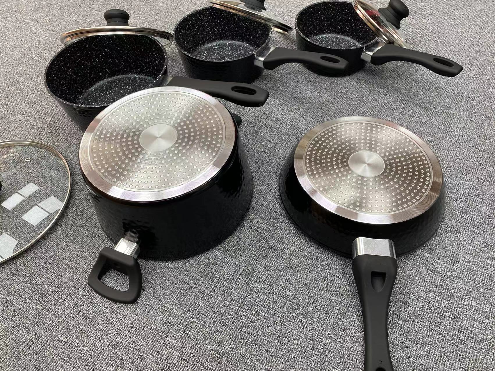 9 - Piece Non - Stick Cookware Set – Durable Precision Aluminum K0027 - with | Sold by Uncle Wiener's Wholesale