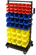 90 Bin Double - Sided Storage Rack with Casters – 450 lb Capacity - with | Sold by Uncle Wiener's Wholesale