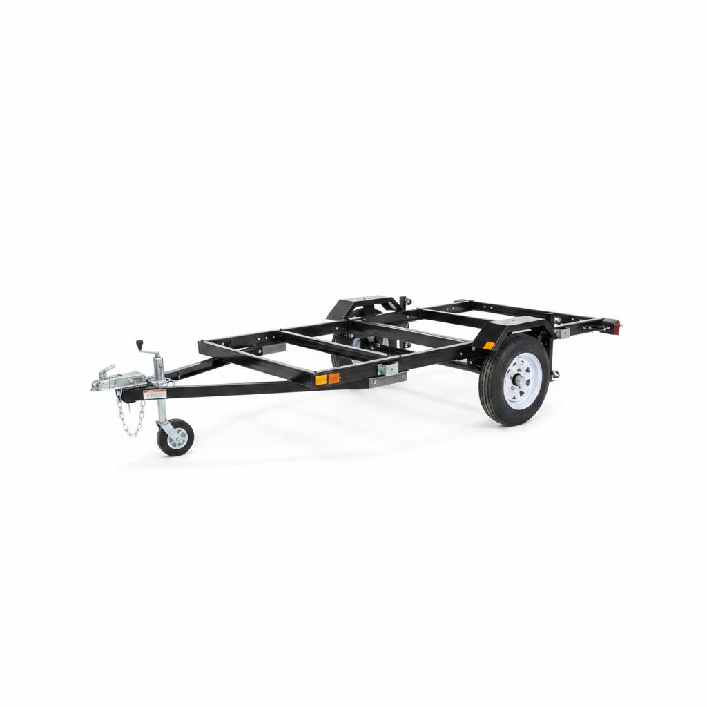 Foldable Utility Trailer 4x8, 5x8 & 5x10 Heavy Duty Steel Frame with Leaf Spring Suspension 90501