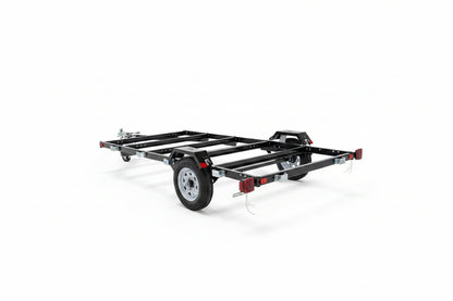 Foldable Utility Trailer 4x8, 5x8 & 5x10 Heavy Duty Steel Frame with Leaf Spring Suspension 90501