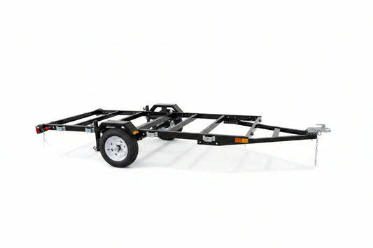 Foldable Utility Trailer 4x8, 5x8 & 5x10 Heavy Duty Steel Frame with Leaf Spring Suspension