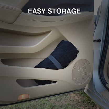 Black Waterproof Car Seat Cover with Anti-Slip Backing – Universal Fit for Front Seats