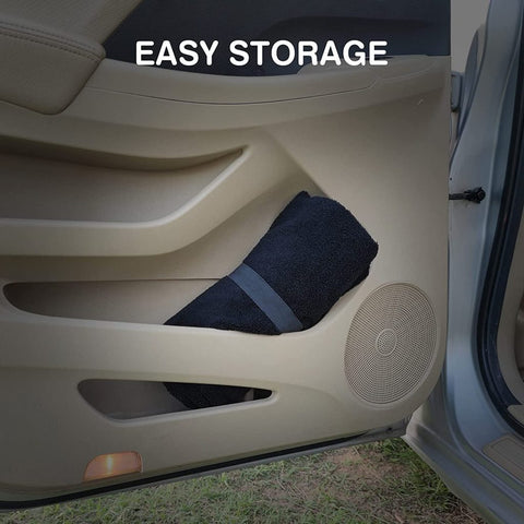 Black Waterproof Car Seat Cover with Anti-Slip Backing – Universal Fit for Front Seats