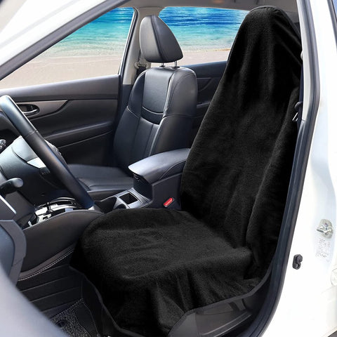 Black Waterproof Car Seat Cover with Anti-Slip Backing – Universal Fit for Front Seats