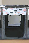 XL foldable dog crate with mesh windows and roll-up door
Portable pet house crate with removable top skylight
Indoor and outdoor soft pet kennel setup
Folded dog crate for easy storage and travel
Cat and dog resting in mesh pet crate