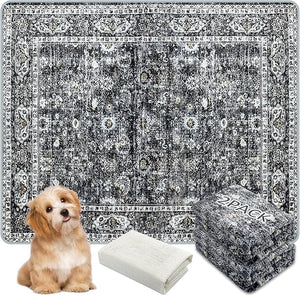AIHSUMC Washable Dog Pee Pads – Reusable Waterproof Leakproof Pet Training Pads, Thick Absorbent Non-Slip Floor Protector