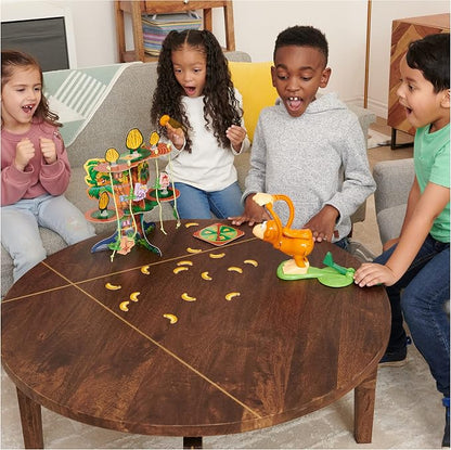 Spin Master Monkey See Monkey Poo Family Game – Funny Monkey Flinging & Tree Climbing Kids Board Game for 2–4 Players, Ages 4+