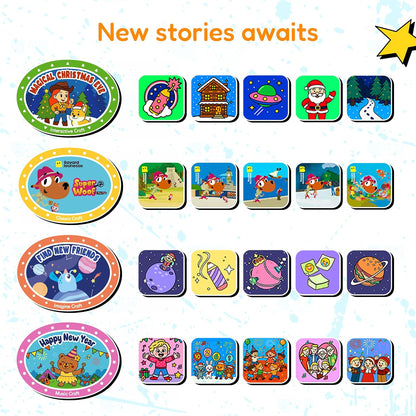 seedpace 4-in-1 Interactive Story Machine & Bluetooth Speaker – Screen-Free Audio Player with Custom Recording Cards