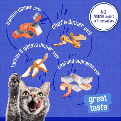 Purina Friskies Indoor Wet Cat Food Variety Pack – Assorted Flavours & Pack Sizes, Canned Adult Cat Food