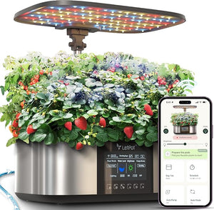 LetPot LPH-Max 21-Pod Smart Hydroponics Growing System with 36W LED Grow Light, Wi-Fi App Control & Automatic Irrigation