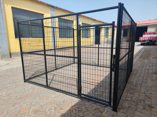 9x9x6 FT Outdoor Dog Kennel – Heavy - Duty Animal Fence & Pet Enclosure | 2408221B - with | Sold by Uncle Wiener's Wholesale