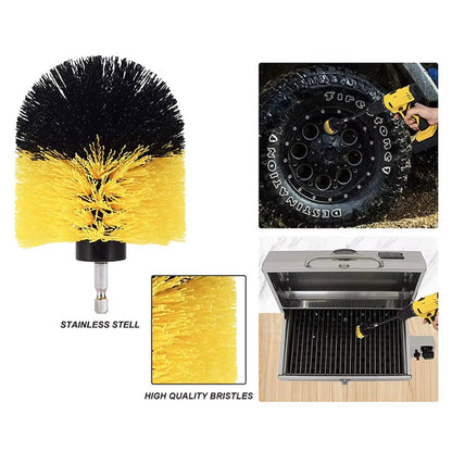 New 7 PCS Drill Brush Kit Power Scrubber Cleaning Set for Home Auto 7PCDB