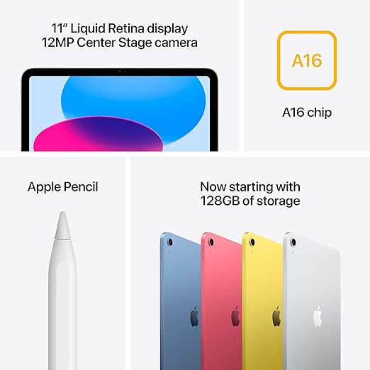 Apple iPad 11-Inch A16 Wi-Fi Tablet 256GB Silver