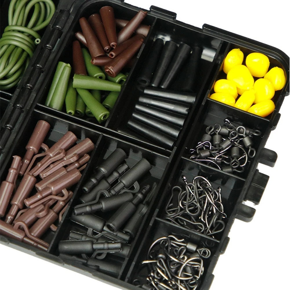 Fishing Tackle Kit 307PCS 272PCS Terminal Rig Set Hooks Swivels Weights Box AM014 AM016