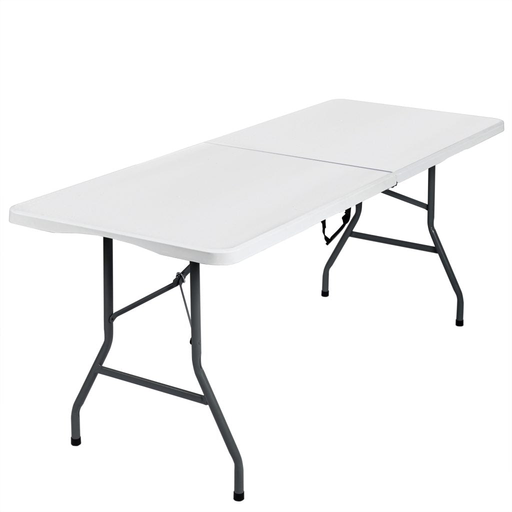 New 6 Ft Bi-Fold Folding Table – Heavy-Duty, Portable, Indoor/Outdoor Use AMPCT1807