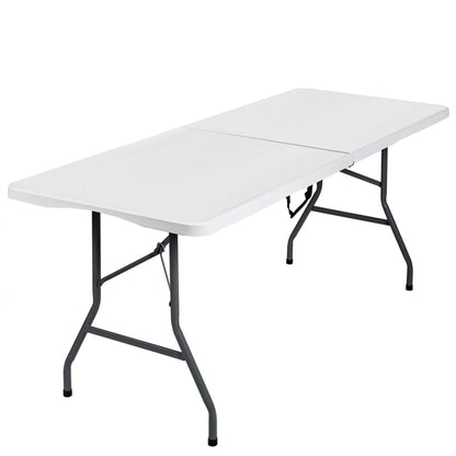 New 6 Ft Bi-Fold Folding Table – Heavy-Duty, Portable, Indoor/Outdoor Use AMPCT1807