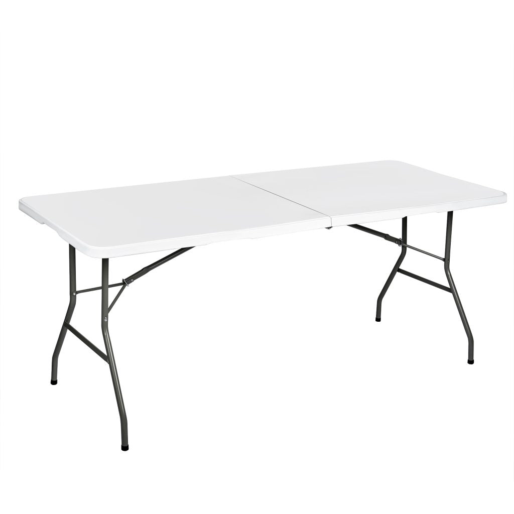 New 6 Ft Bi-Fold Folding Table – Heavy-Duty, Portable, Indoor/Outdoor Use AMPCT1807